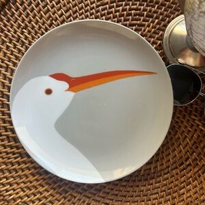 Fitz and Floyd Birds of a Feather Vintage 1977 Heron Replacement Salad Plate